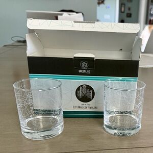 Green Map Design Glass Tumbler